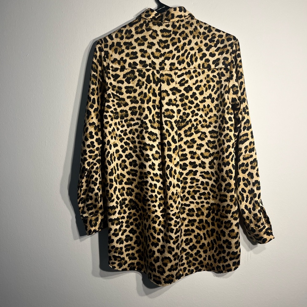 Zara Leopard Print Button Down - image 3